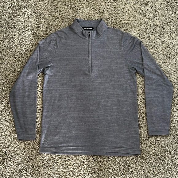 TravisMathew Quarter Zip, Gray, Medium - Picture 1 of 7